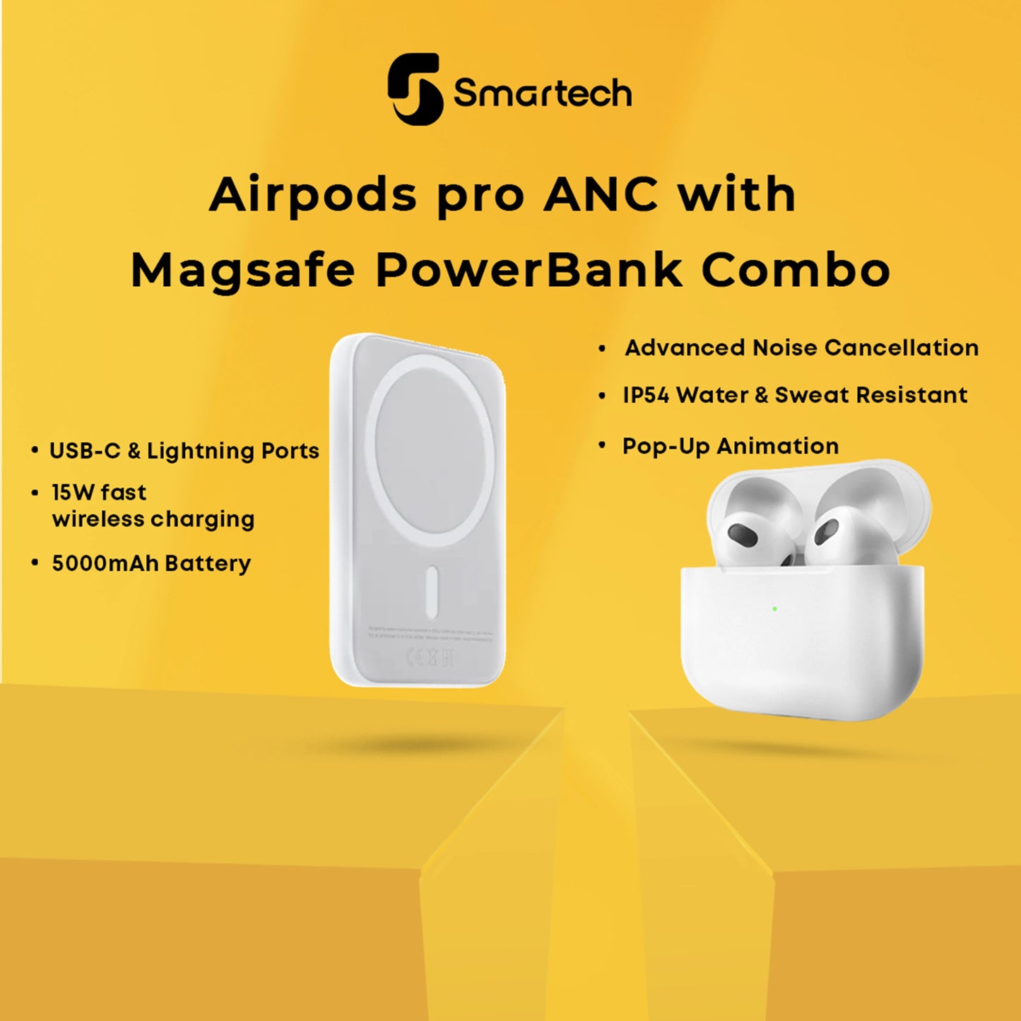 Airpods pro ANC with Magsafe PowerBank Combo