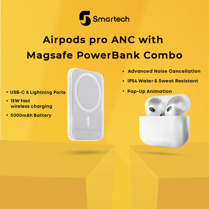 Airpods pro ANC with Magsafe PowerBank Combo